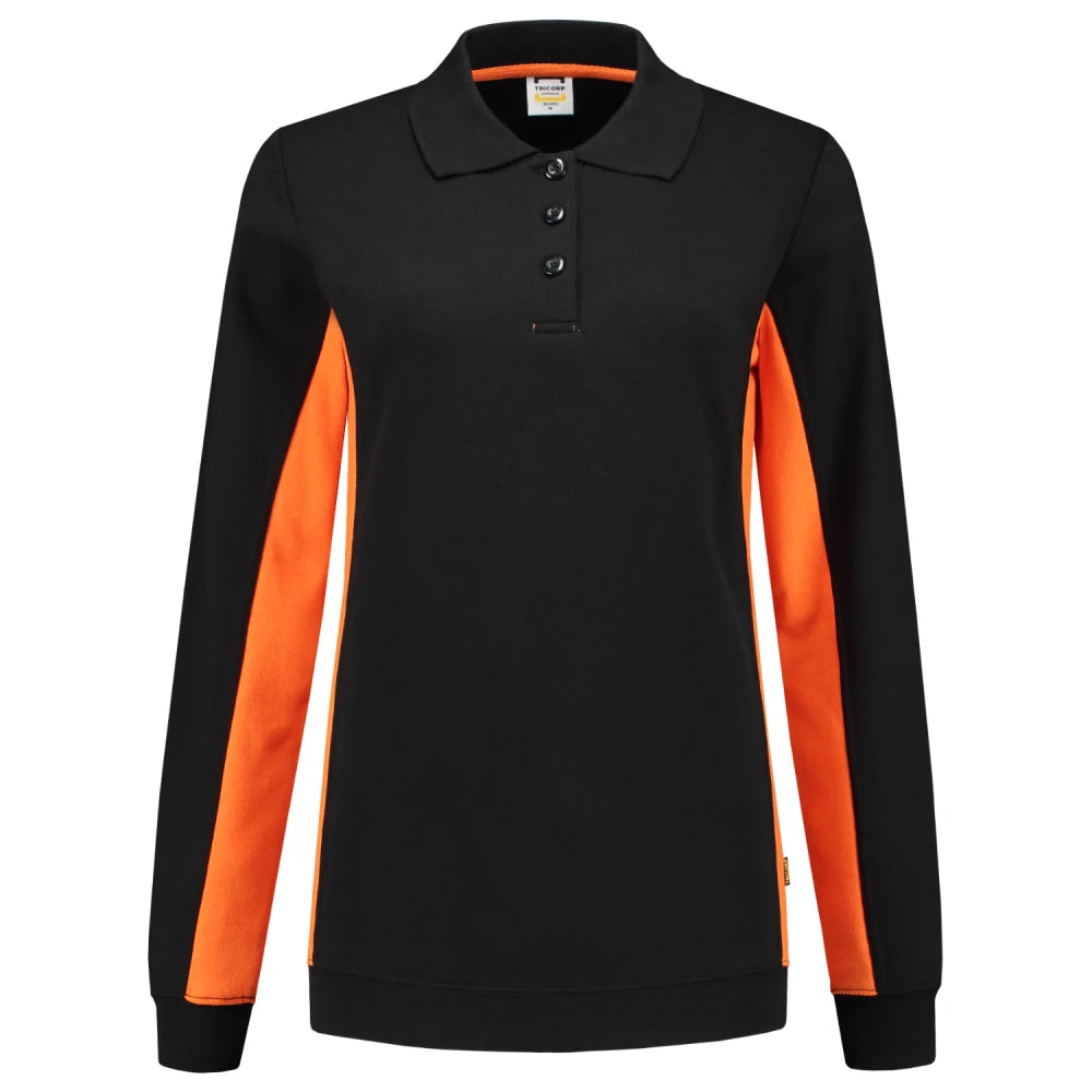 Tricorp 302002 Polosweater Bicolor Dames Black Orange