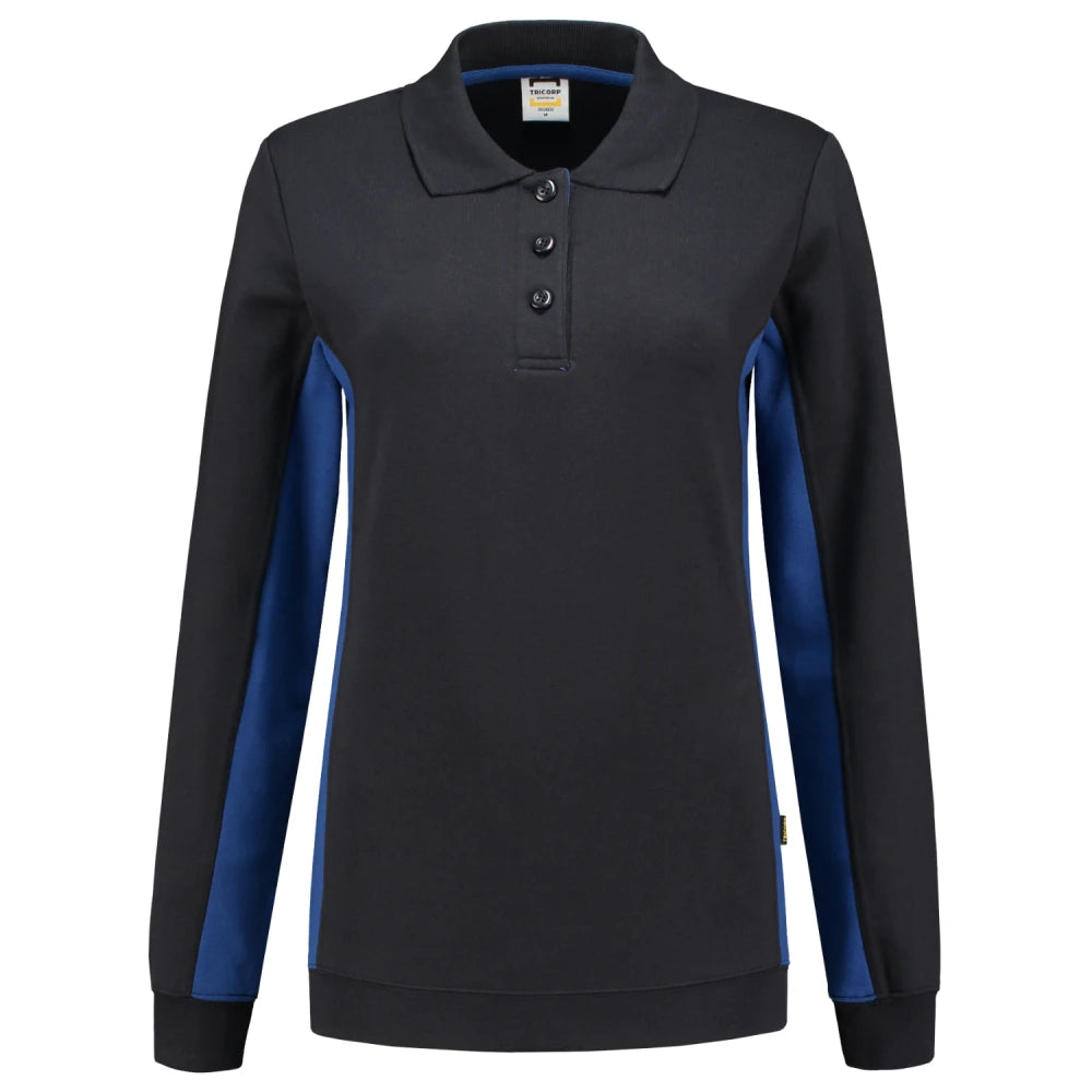 Tricorp 302002 Polosweater Bicolor Dames Navy Royal Blue