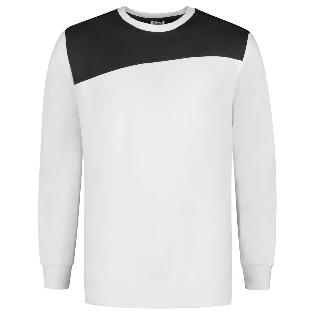Tricorp 302013 Sweater Bicolor Naden White Dark Grey