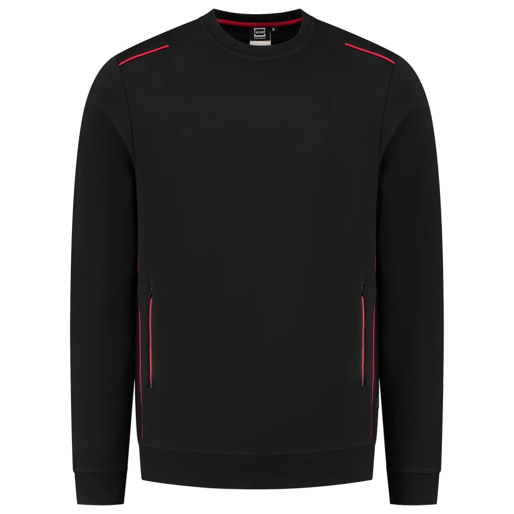 Tricorp 302703 Sweater Accent Black Red
