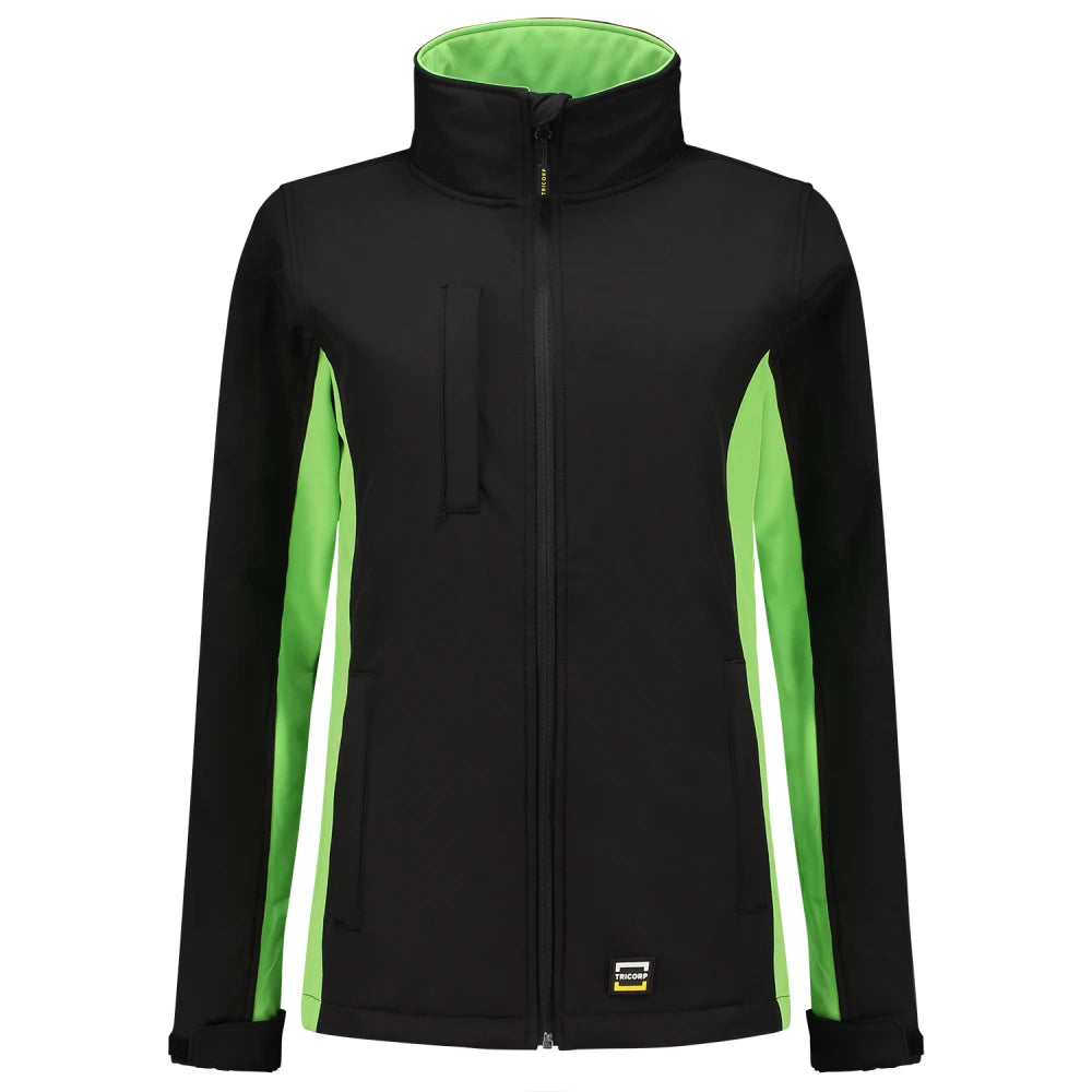 Tricorp 402008 Softshell Bicolor Dames Black Lime