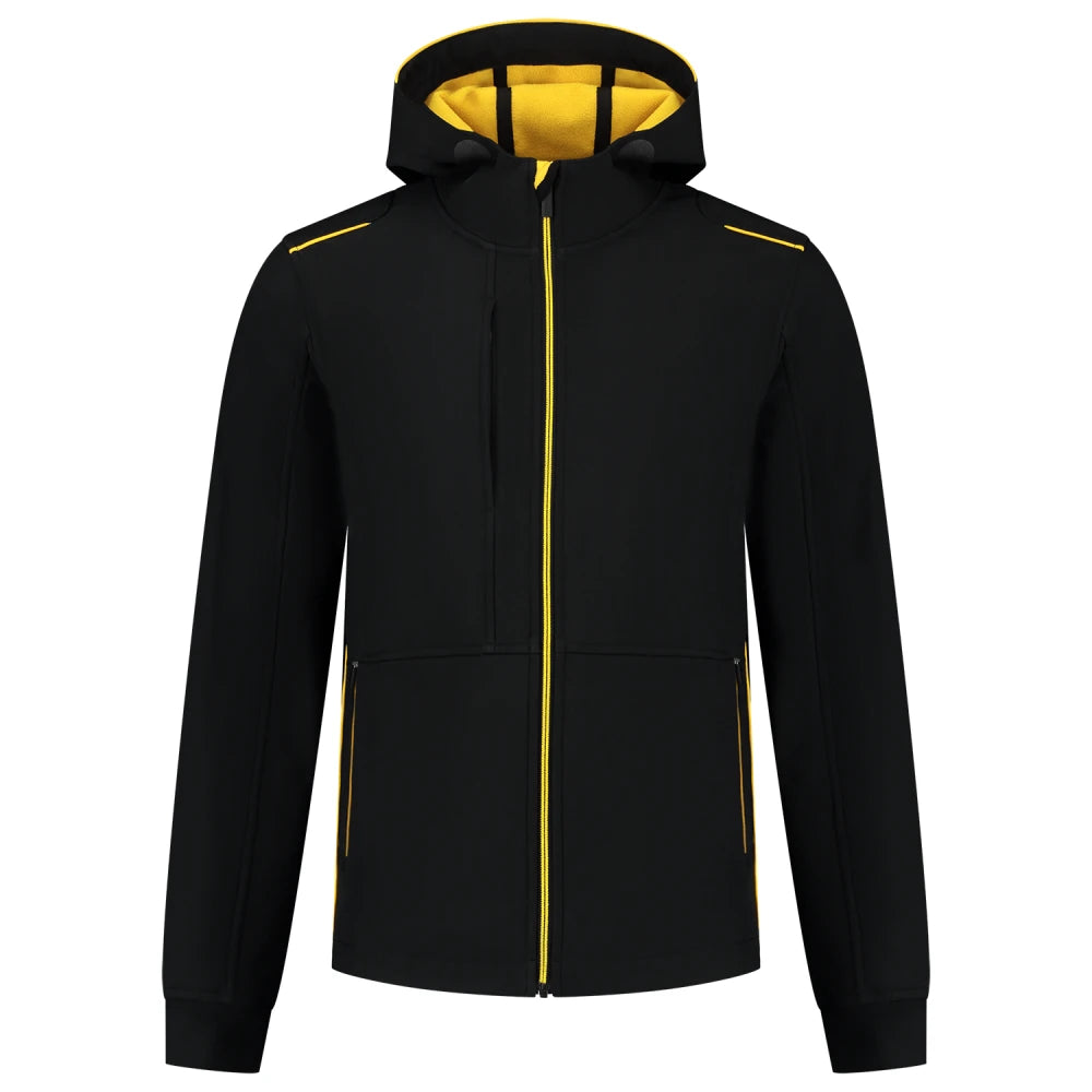 Tricorp 402705 Softshell Capuchon Accent Black Yellow