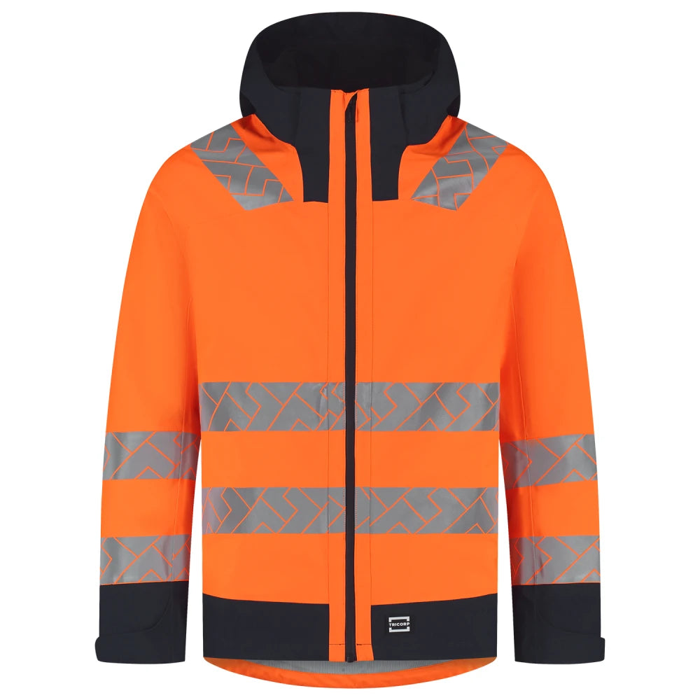 Tricorp 406108 Regenjas Techshell High Vis Redefined Fluor Orange Ink