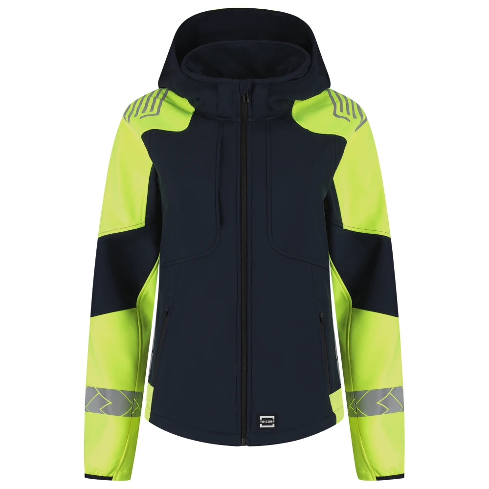 Tricorp 406115 Softshell Capuchon Reflective Redefined Dames Ink Fluor Yellow